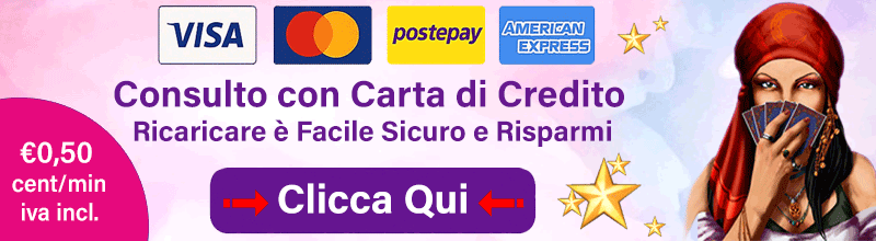Cartomanzia consulto con carta di credito, lettura delle carte telefonica sicura